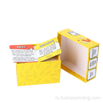 Пользовательская карточная игра печати с коробкой пакета